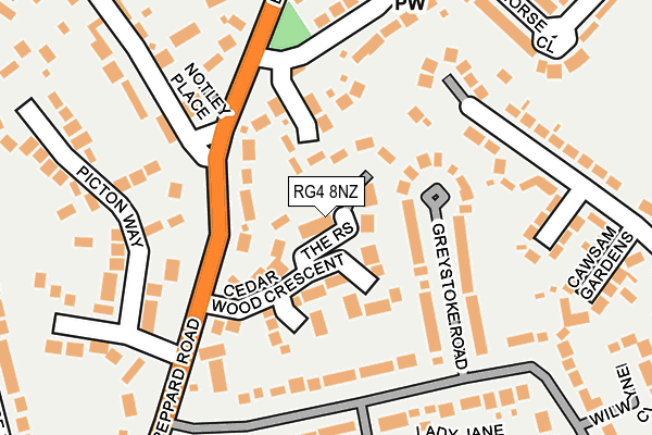 RG4 8NZ map - OS OpenMap – Local (Ordnance Survey)