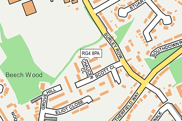 RG4 8PA map - OS OpenMap – Local (Ordnance Survey)