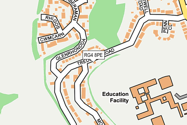 RG4 8PE map - OS OpenMap – Local (Ordnance Survey)