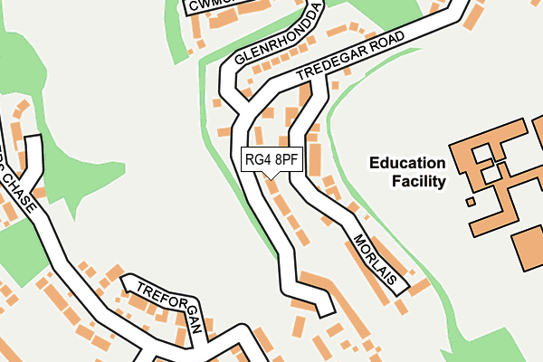 RG4 8PF map - OS OpenMap – Local (Ordnance Survey)