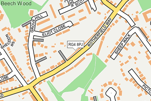 RG4 8PJ map - OS OpenMap – Local (Ordnance Survey)