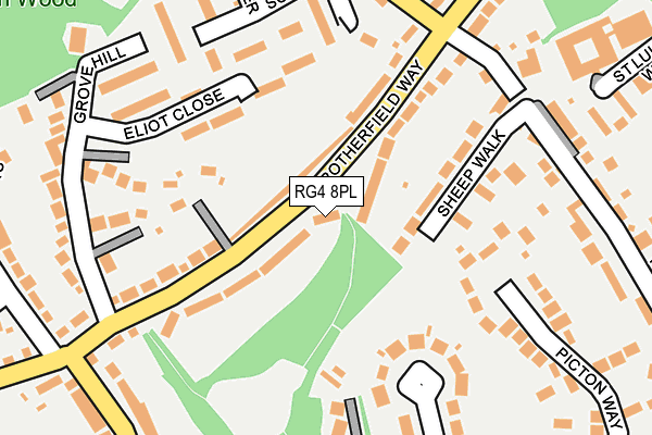 RG4 8PL map - OS OpenMap – Local (Ordnance Survey)