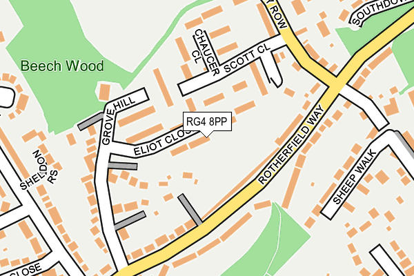 RG4 8PP map - OS OpenMap – Local (Ordnance Survey)