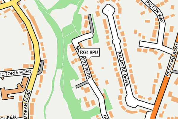 RG4 8PU map - OS OpenMap – Local (Ordnance Survey)