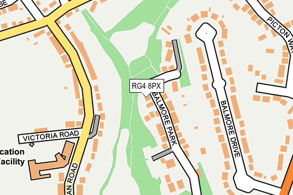 RG4 8PX map - OS OpenMap – Local (Ordnance Survey)