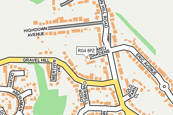 RG4 8PZ map - OS OpenMap – Local (Ordnance Survey)