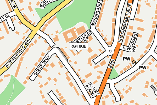 RG4 8QB map - OS OpenMap – Local (Ordnance Survey)