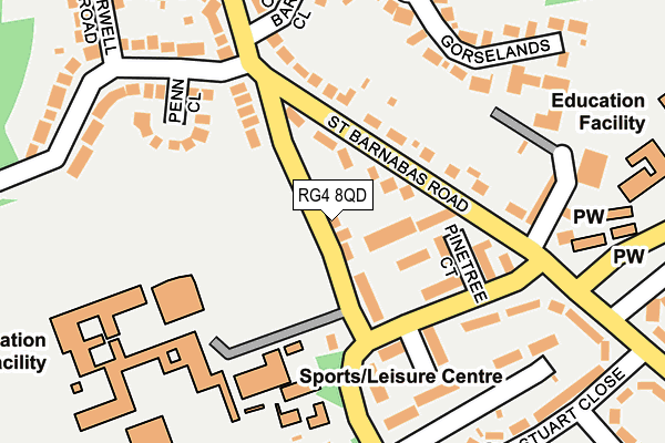 RG4 8QD map - OS OpenMap – Local (Ordnance Survey)