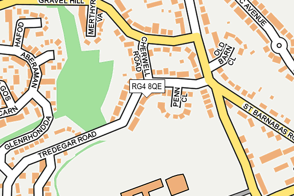 RG4 8QE map - OS OpenMap – Local (Ordnance Survey)