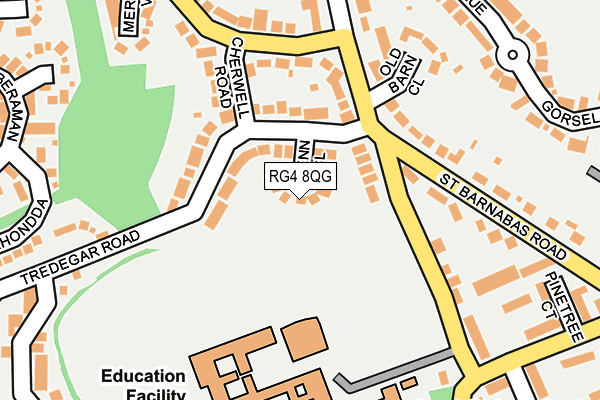 RG4 8QG map - OS OpenMap – Local (Ordnance Survey)