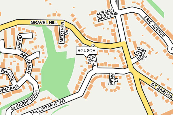RG4 8QH map - OS OpenMap – Local (Ordnance Survey)