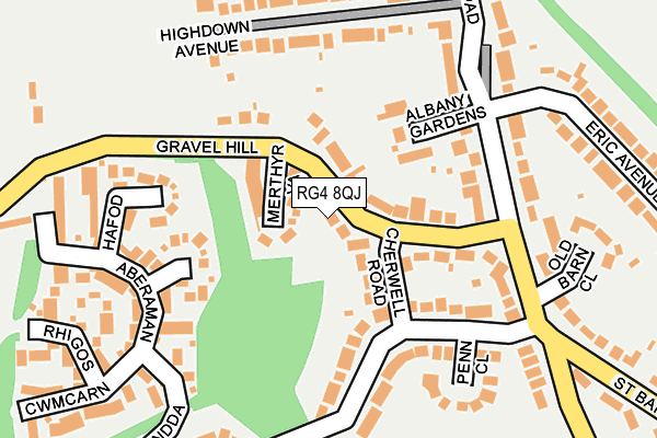 RG4 8QJ map - OS OpenMap – Local (Ordnance Survey)