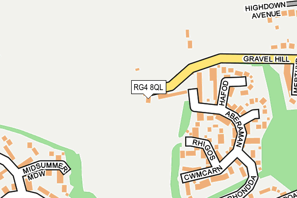 RG4 8QL map - OS OpenMap – Local (Ordnance Survey)