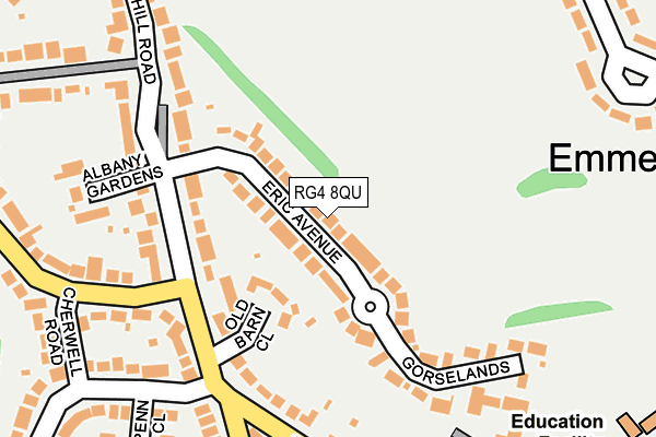 RG4 8QU map - OS OpenMap – Local (Ordnance Survey)