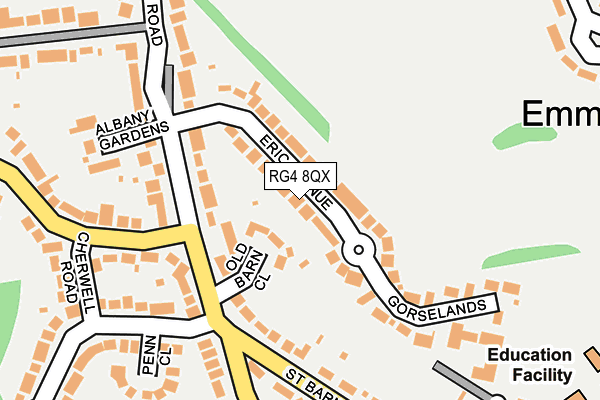 RG4 8QX map - OS OpenMap – Local (Ordnance Survey)