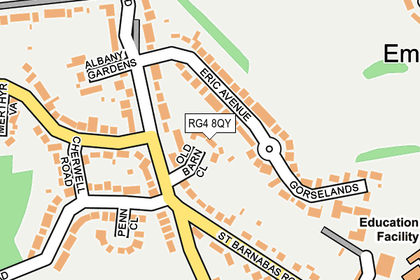 RG4 8QY map - OS OpenMap – Local (Ordnance Survey)