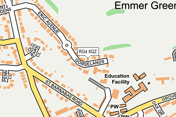 RG4 8QZ map - OS OpenMap – Local (Ordnance Survey)
