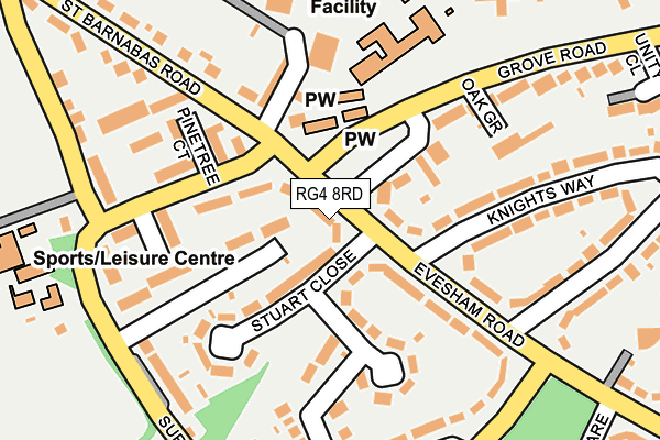RG4 8RD map - OS OpenMap – Local (Ordnance Survey)