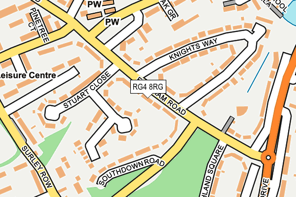 RG4 8RG map - OS OpenMap – Local (Ordnance Survey)