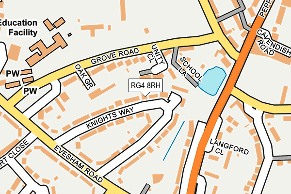 RG4 8RH map - OS OpenMap – Local (Ordnance Survey)