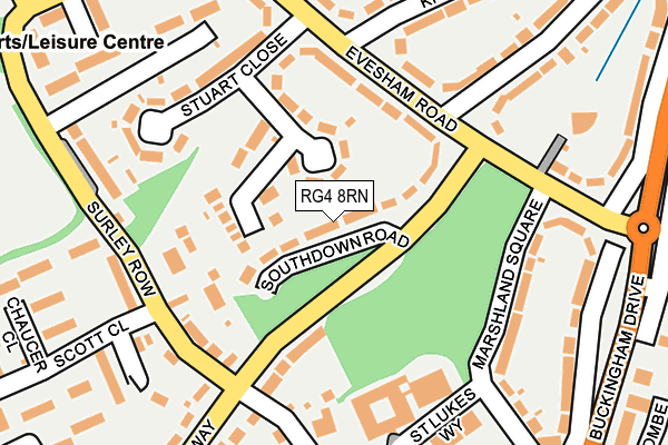 RG4 8RN map - OS OpenMap – Local (Ordnance Survey)