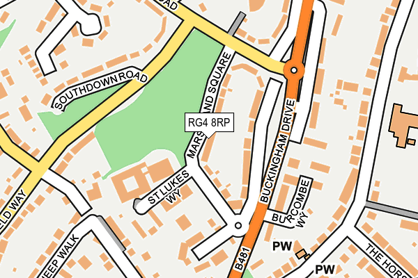 RG4 8RP map - OS OpenMap – Local (Ordnance Survey)