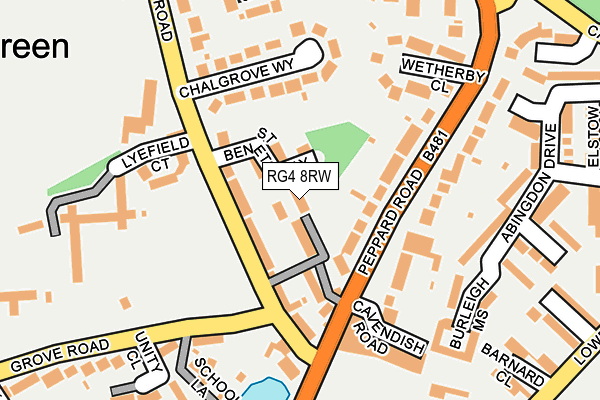 RG4 8RW map - OS OpenMap – Local (Ordnance Survey)