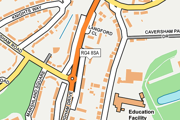 RG4 8SA map - OS OpenMap – Local (Ordnance Survey)