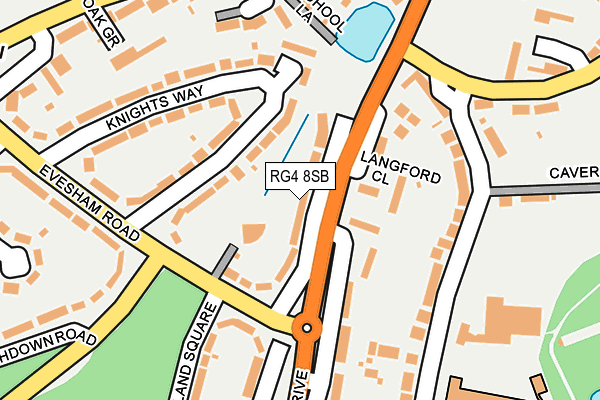 RG4 8SB map - OS OpenMap – Local (Ordnance Survey)