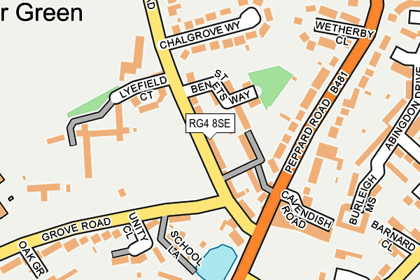 RG4 8SE map - OS OpenMap – Local (Ordnance Survey)