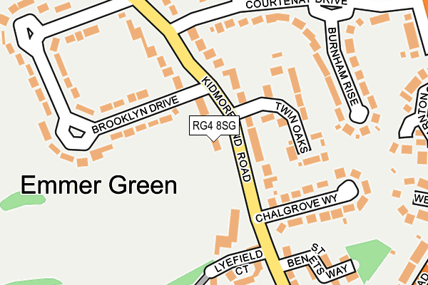 RG4 8SG map - OS OpenMap – Local (Ordnance Survey)