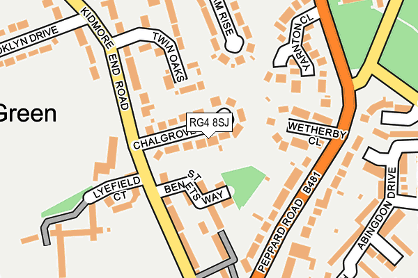 RG4 8SJ map - OS OpenMap – Local (Ordnance Survey)