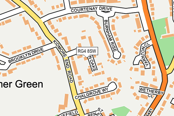 RG4 8SW map - OS OpenMap – Local (Ordnance Survey)
