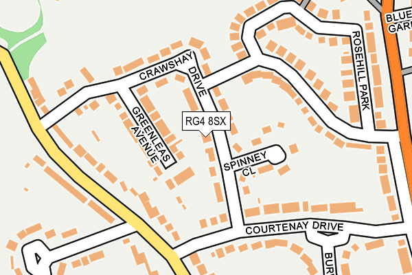 RG4 8SX map - OS OpenMap – Local (Ordnance Survey)