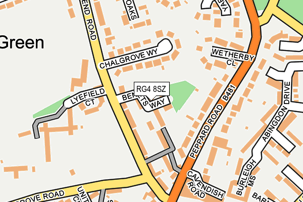 RG4 8SZ map - OS OpenMap – Local (Ordnance Survey)