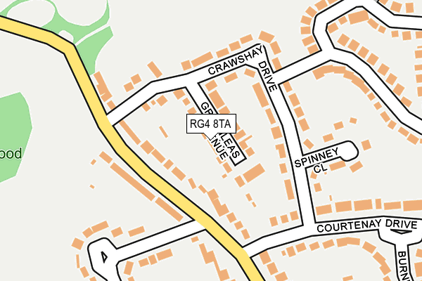 RG4 8TA map - OS OpenMap – Local (Ordnance Survey)