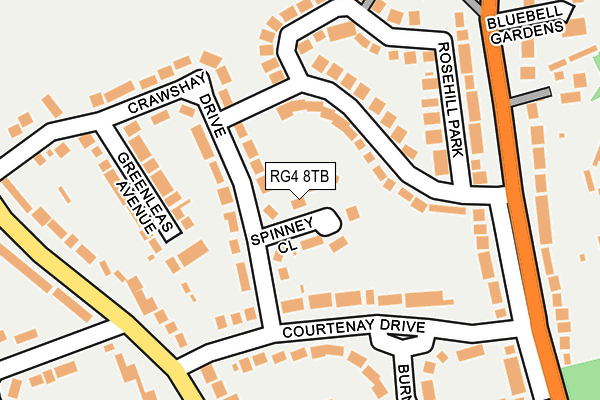 RG4 8TB map - OS OpenMap – Local (Ordnance Survey)