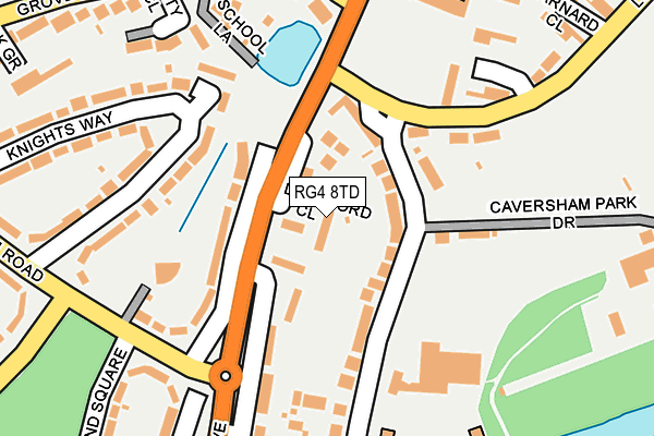 RG4 8TD map - OS OpenMap – Local (Ordnance Survey)