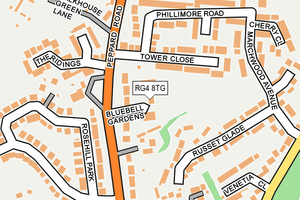 RG4 8TG map - OS OpenMap – Local (Ordnance Survey)