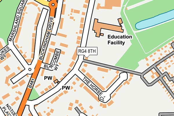 RG4 8TH map - OS OpenMap – Local (Ordnance Survey)