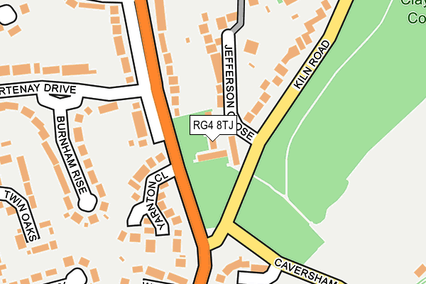 RG4 8TJ map - OS OpenMap – Local (Ordnance Survey)