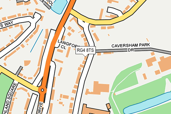 RG4 8TS map - OS OpenMap – Local (Ordnance Survey)