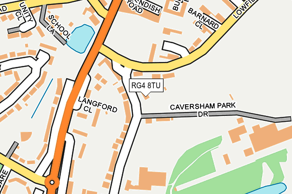 RG4 8TU map - OS OpenMap – Local (Ordnance Survey)