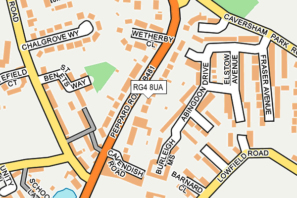 RG4 8UA map - OS OpenMap – Local (Ordnance Survey)