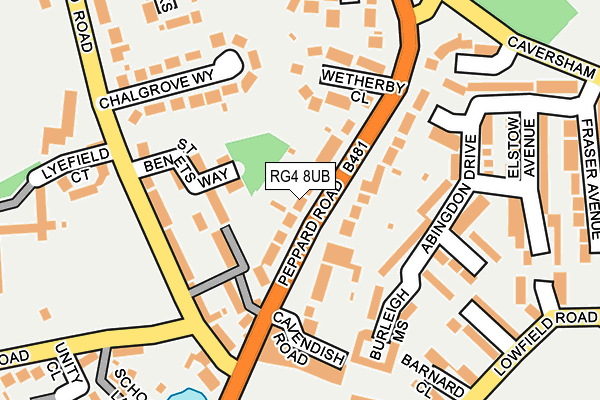 RG4 8UB map - OS OpenMap – Local (Ordnance Survey)