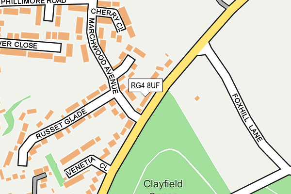 RG4 8UF map - OS OpenMap – Local (Ordnance Survey)
