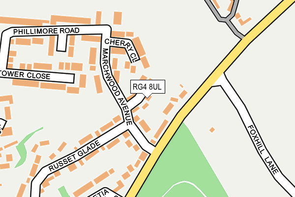 RG4 8UL map - OS OpenMap – Local (Ordnance Survey)