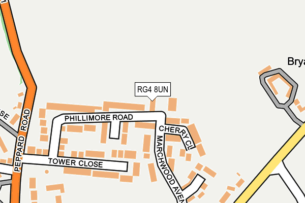 RG4 8UN map - OS OpenMap – Local (Ordnance Survey)