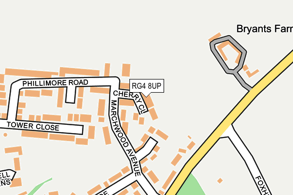 RG4 8UP map - OS OpenMap – Local (Ordnance Survey)