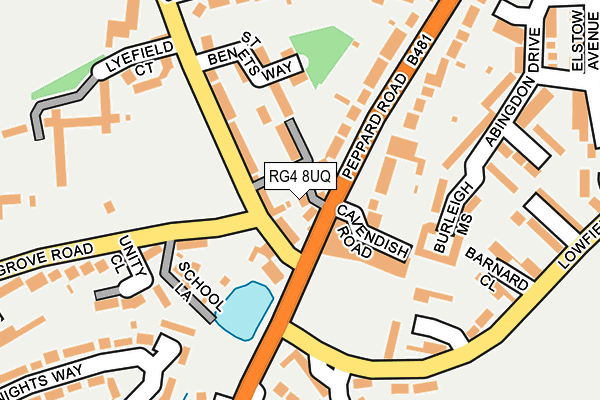 RG4 8UQ map - OS OpenMap – Local (Ordnance Survey)
